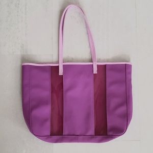 Clinique Magenta Vinyl Tote Bag